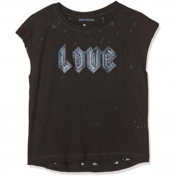 ZADIG&VOLTAIRE tee-Shirt Manches Courtes, Camiseta para Niñas, Negro