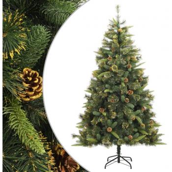 Artificial Hinged Christmas Tree with Cones 180 cm