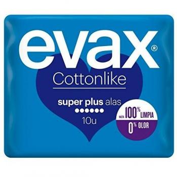 Evax Cottonlike Super Plus Compresas con Alas - 10 unidades - [pack de 4]