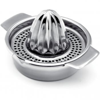 Hodgea - Exprimidor colador de acero inoxidable para naranja y limón, con cuenco, para cocina