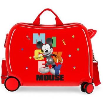 Maleta Infantil Rígida Disney Mickey's Party Correpasillos Rojo 38x50x20cm 34L