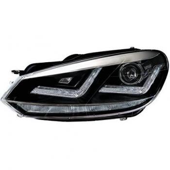 Faros principales OSRAM Xenon LED para VW Golf 6, edición cromada con intermitente dinámico