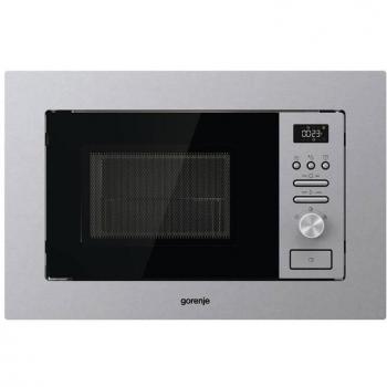 Horno Microondas Integrado Gorenje BM201AG1X con Grill, 20 Litros, 800W, Acero Inoxidable
