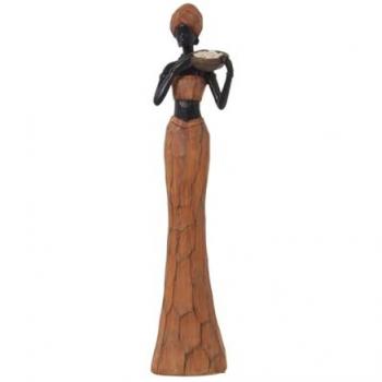 Figura Decorativa Alexandra House Living Marrón Acrílico Plástico Melamina Africana