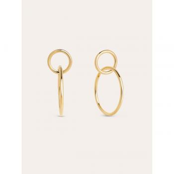 Pendientes Sister Singularu en Aleación de Metales Bañados en Oro de 18K