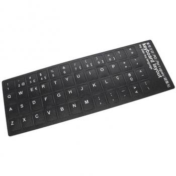 Pegatina para Convertir Teclado en Idioma Portugués Negro