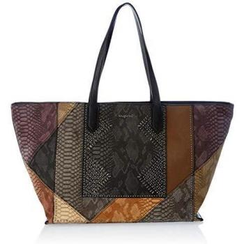 Desigual Accessories PU Shopping Bag, Bolsa de la Compra para Mujer, marrón, U