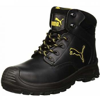 Botas de seguridad Puma Borneo Black Mid S3 HRO SRC Talla 41 Negro Amarillo