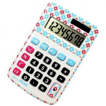 Milan 150808ACBL - Calculadora, 8 dígitos, azul y rosa