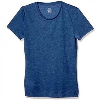 SALOMON Comet Classic tee Camiseta, Mujer, Copen Blue/Heather, XS