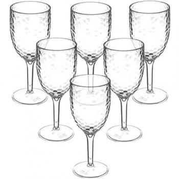 Juego de 6 copas de vino de poliestireno WELLHOME