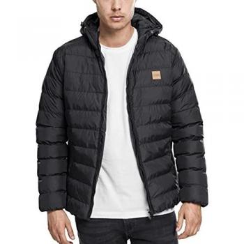 Urban Classics Men's Basic Bubble Jacket - Between-Seasons Coat - Black - Sizes S to 5XL
