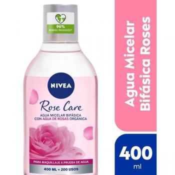 Nivea Agua Micelar Bifásica Rose Care Para Todo Tipo de Piel 400 ml