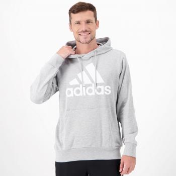 Adidas Essentials French Terry Big Logo Hoodie - Men's XL - Medium Grey Heather