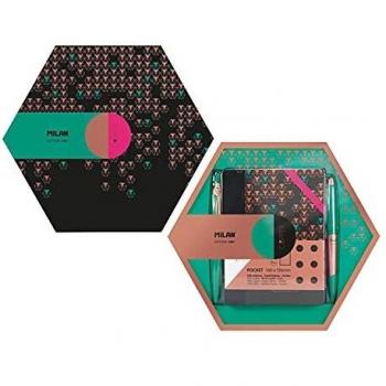Caja regalo hexagonal contenido Copper verde