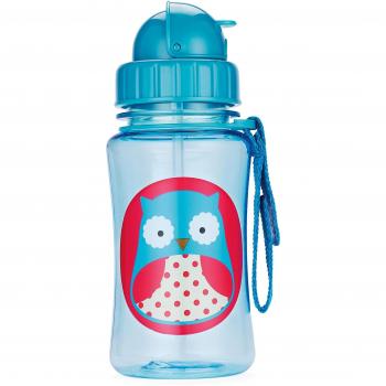 Skip Hop Zoo Owl - Botella con pajita de recambio