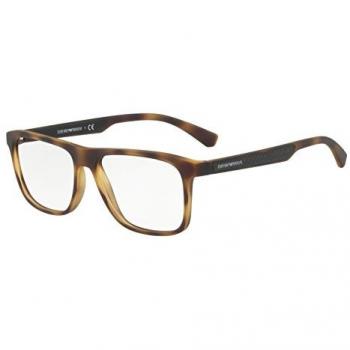 Emporio Armani 0EA3117, Monturas de Gafas para Hombre, Havana Rubber, 53