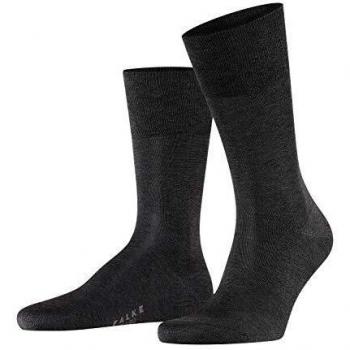 Falke Men's Plain Gray Cotton Blend Socks - Anthracite - Size 41-42