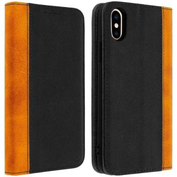Funda cartera Apple iPhone X/XS con función soporte y bicolor en color negro