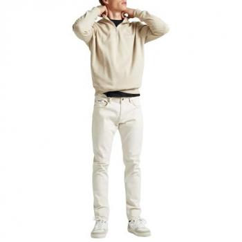 Pepe Jeans - Vaquero de hombre fit tapered color blanco roto, beige y azul (Denim-wi5), 38W / 32L