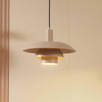 Lámpara colgante Lindby Elorri, beige, metal, Ø 38 cm