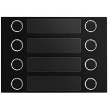 Frontalino Urmet Alpha 8 Tasti Doppio Nero 1168/28