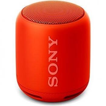 Sony SRS-XB10, Altavoz Portátil Mono, Inalámbrico y Bluetooth, Color Rojo
