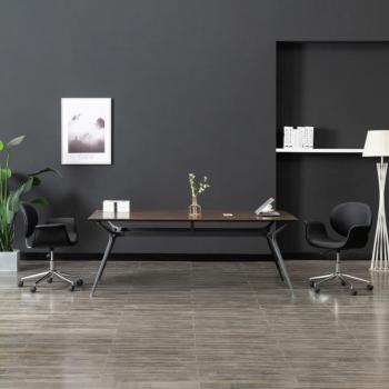 Silla de oficina giratoria de cuero sintético negro Día y Noche