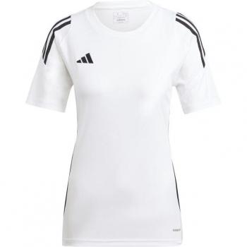 Camiseta de fútbol adidas Tiro24 mujer blanco, manga corta, talla M