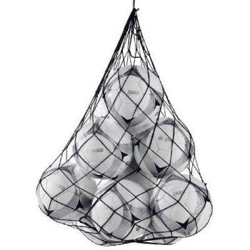 JAKO Fußball Ballnetz - Bolsa/Red para balones de fútbol, Color Negro