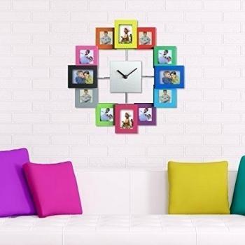 Walplus V1-VB94-35R3 - Reloj de pared, diseño marcos de fotos