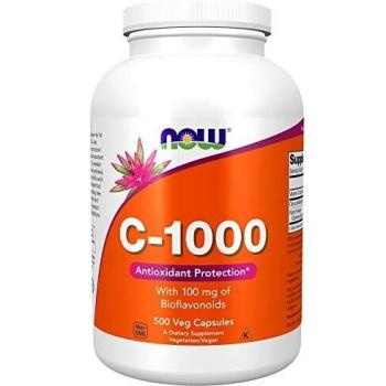 Now Foods Vitamin C 1000mg with Bioflavonoids 100mg - 500 Vegan Capsules