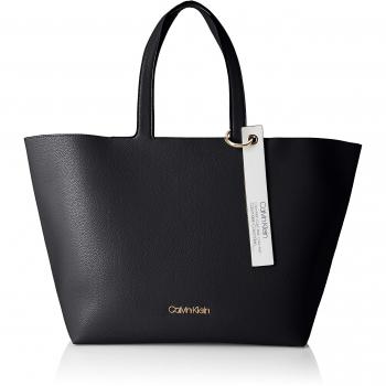 Calvin Klein - Neat Ew Shopper, Bolsos totes Mujer, Negro