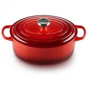 Le Creuset Signature Enamelled Cast Iron Oval Casserole Dish With Lid, 29 cm, 4.7 Litre, Cerise, 211782906