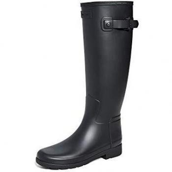 Hunter Original Refined Black Rubber Women's Tall Rain Boots