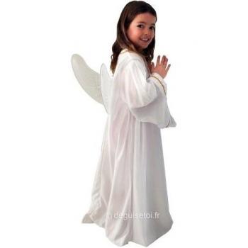 Disfraz de Ángel Blanco para Niña, Talla 5-6 Años, Incluye Vestido y Alas, Ideal para Navidad y Celebraciones