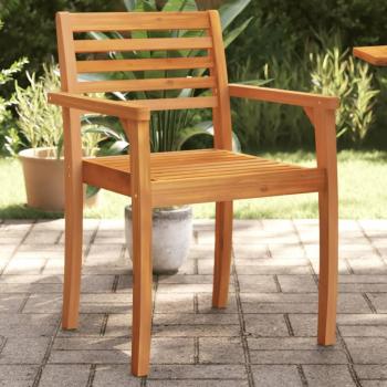 Sillas de jardín 4 piezas de madera maciza de Acacia 59x55x85 cm Marrón