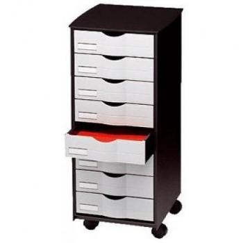 Paperflow DT081.02 - Mueble multiusos de 8 cajones, color negro / gris