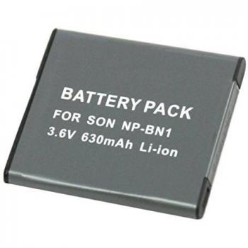 SilverHT 40521 - Batería de cámaras de fotos para NP-BN1 Sony de 630 mAh, color blanco. Compatible con la mayoría de cámaras de Sony
