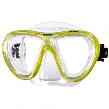 SEAC Máscara Plage S/KL - Gafas de Buceo para niño, Color Amarillo