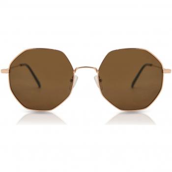 Geometric Full Rim Metal Men's Prescription Sunglasses Rose-Gold Size 55 - SmartBuy Collection