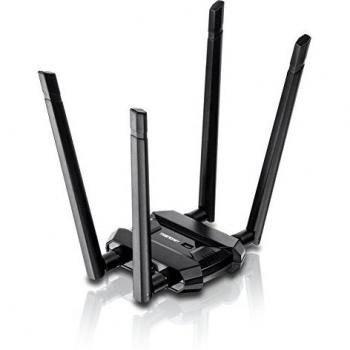TRENDnet AC1900 High Power Dual Band Wireless USB Adapter, Increase Extend Wi-Fi Wireless Coverage, High Gain Antennas, Stream 4K HD Video, USB 3.0 to USB Type A, Windows/Mac OS Compatible,TEW-809UB