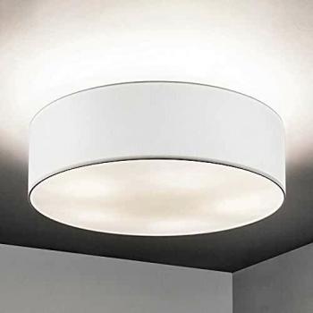 Lámpara de techo Gala, chintz blanco, Ø 60 cm