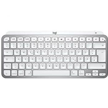 Logitech MX Keys Mini Teclado Inalámbrico Bluetooth Iluminado para Mac, Layout QWERTZ Alemán, Color Gris Claro