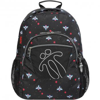 Mochila Totto Acuareles Escolar Adaptable a Carro Gris