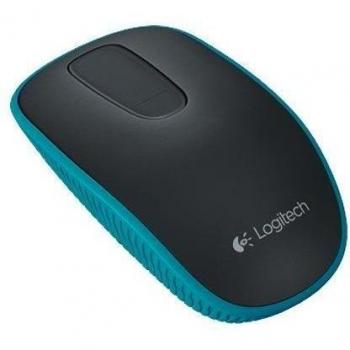 Logitech T400 - Ratón inalámbrico con zona táctil, color azul