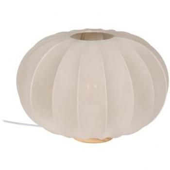 Lámpara de mesa Beige Natural Algodón Madera Metal 60 W 220-240 V 40 x 40 x 28,5 cm
