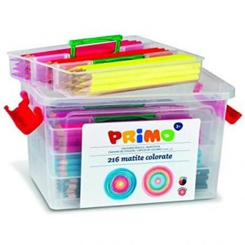 Caja de 216 lápices de colores multicolor Primo, 12 colores variados, mina de 2.9 mm, ideal para niños y manualidades