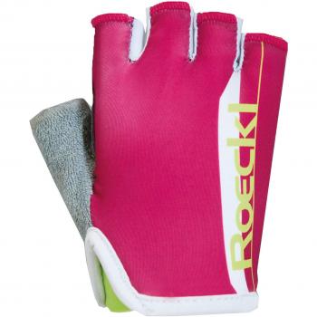 Roeckl Zara verano guantes de bicicleta dedos cortos frambuesa, tamaño:6