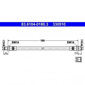 Latiguillo de freno ATE 83.6104-0180.3
